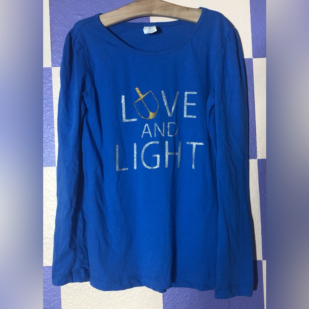 NWT Melrose & Market Love and Light Dreidel Sparkle Shirt - Size M (8/10)